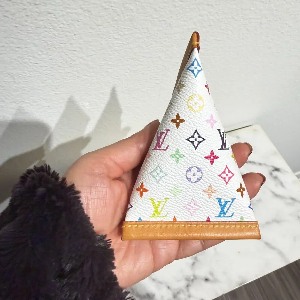 Louis Vuitton Takashi Murakami Monogram Multicolor Berlingot Pouch White COA - Picture 5 of 12